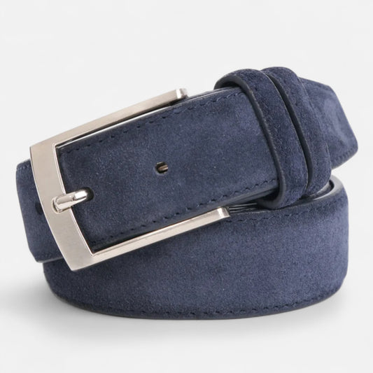 Mistrève | Ceinture Homme en Cuir Véritable et Sangle Oxford – Sobriété Masculine et Finition Durable