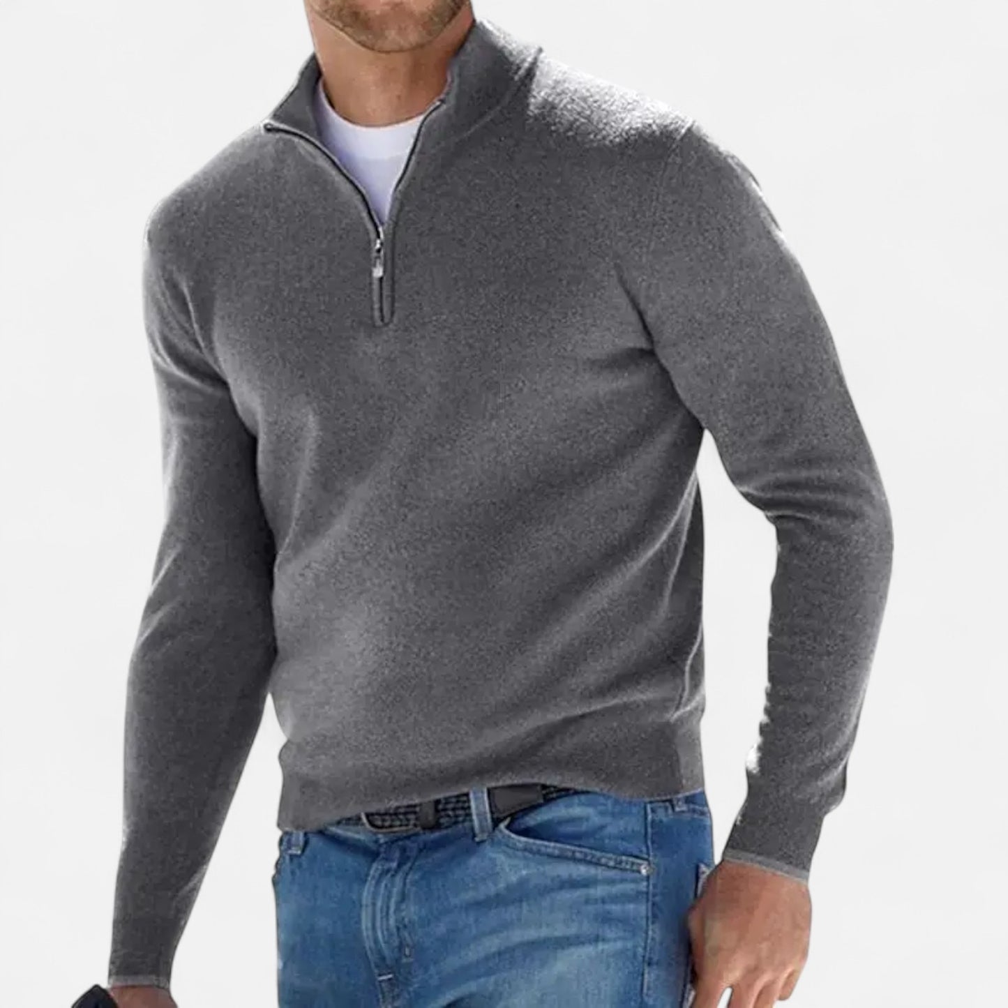 Mistrève | Pull Cachemire Manches Longues Homme – Luxe Naturel et Élégance Intemporelle