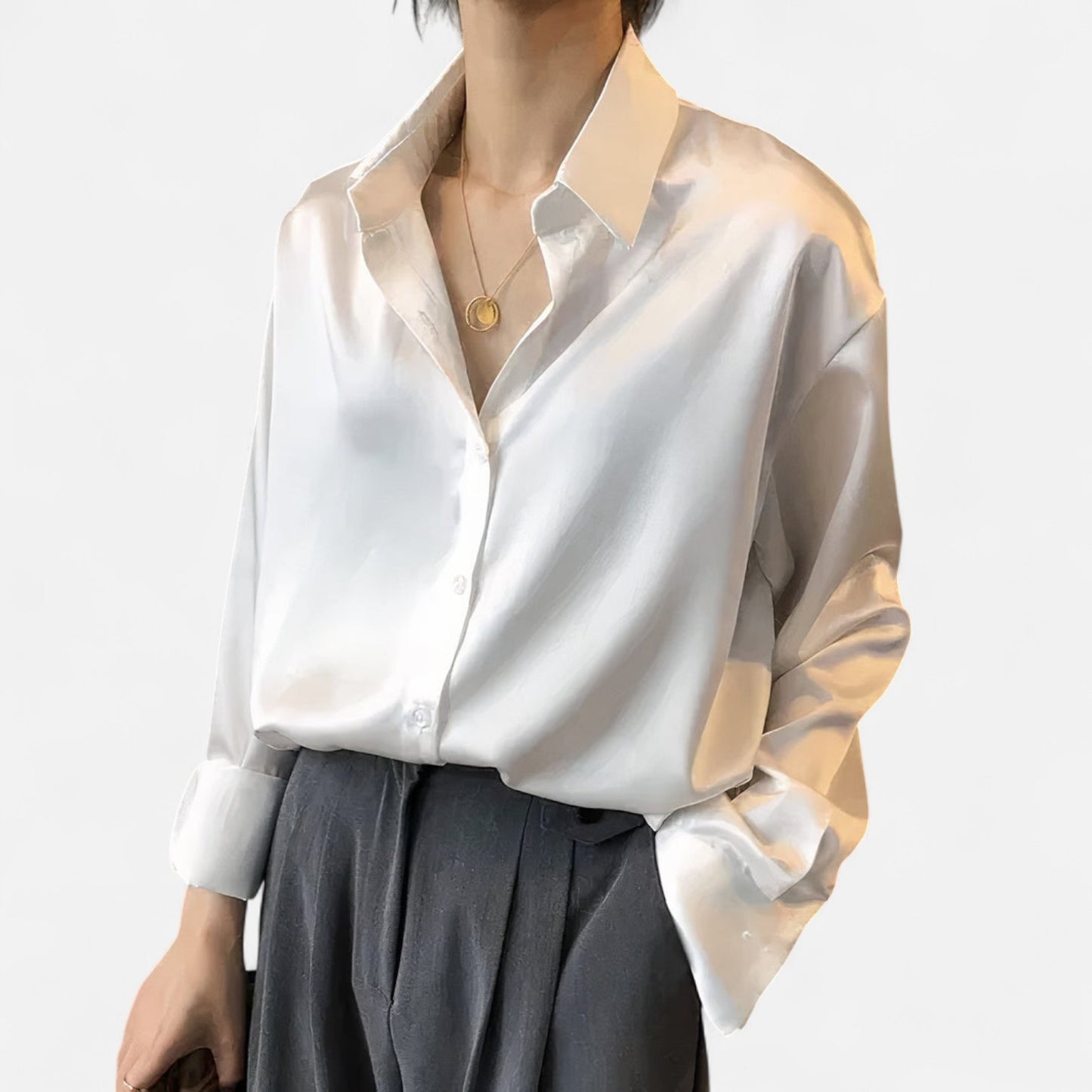 Mistrève | Satin Blouse for Women – Subtle Shine and Timeless Elegance