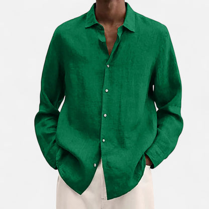 Mistrève | Chemise Décontractée en Lin pour Homme – Élégance Naturelle, Confort Estival