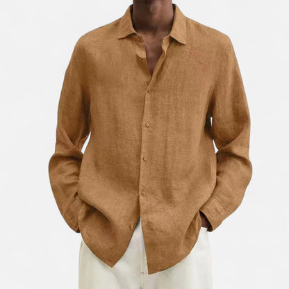 Mistrève | Chemise Décontractée en Lin pour Homme – Élégance Naturelle, Confort Estival