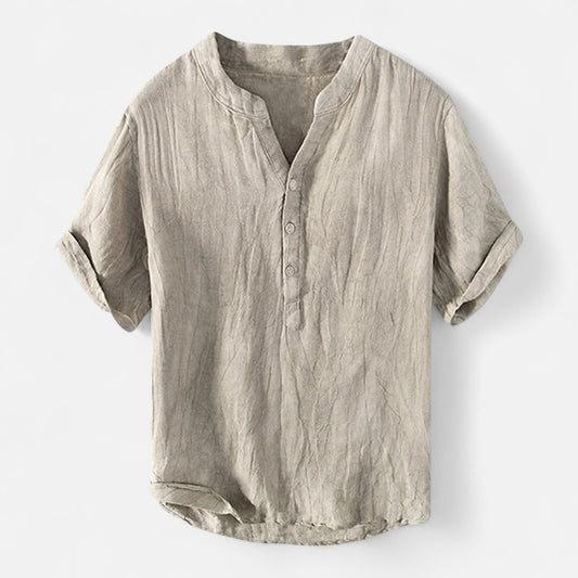 Mistrève | T-shirt Lin Homme – Élégance Décontractée, Fraîcheur Naturelle