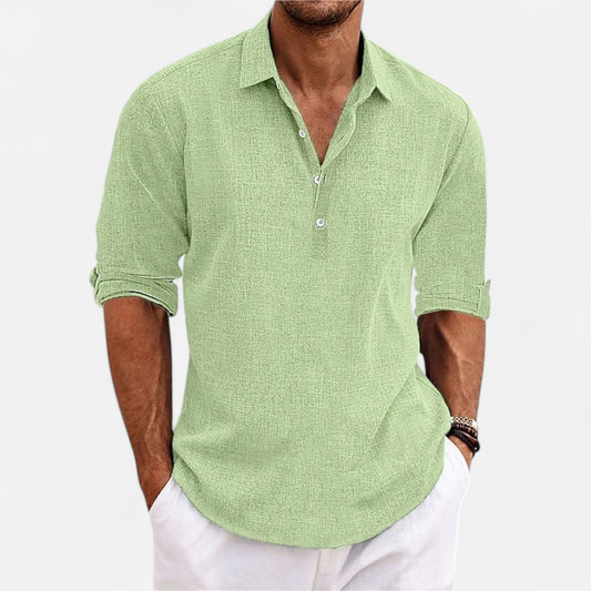 Mistrève | Chemise Classique en Lin pour Homme – Élégance Authentique, Raffinement Intemporel