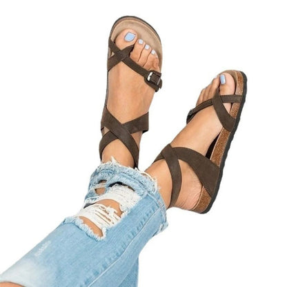 Véronique™ – Odette – Sandales à Boucle en Similicuir