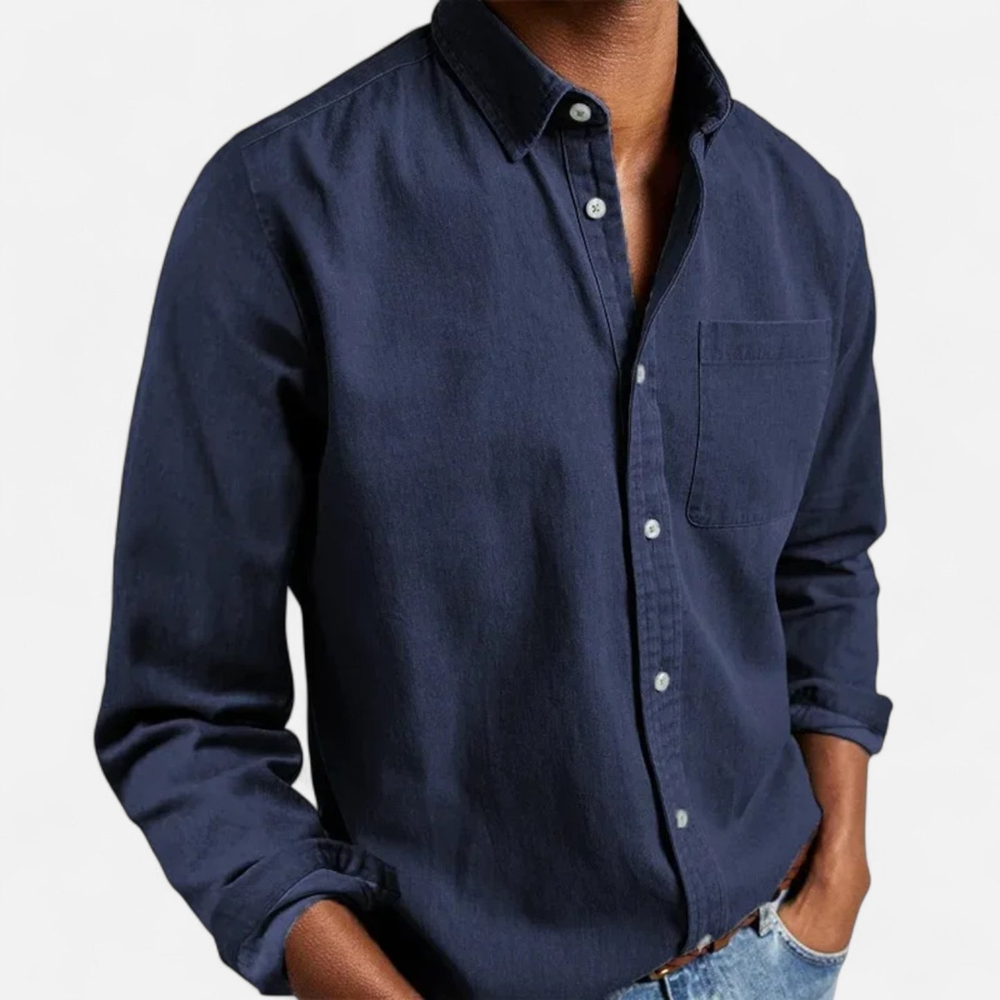 Mistrève | Chemise Homme Manche Longue Multi‑Usage – Casual Élégant, Confort Premium