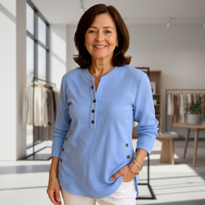 Emmy | Pull en tricot uni à manches longues