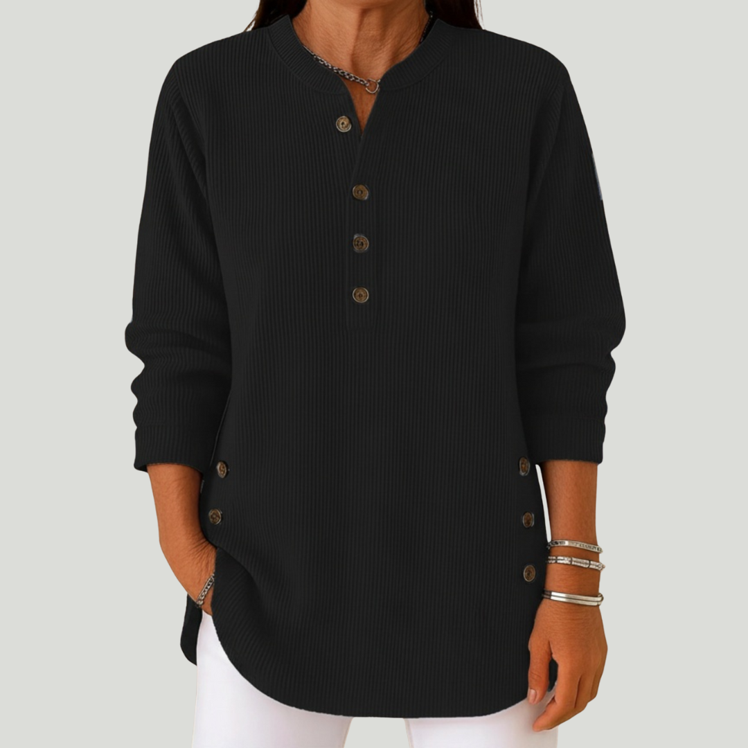 Emmy | Pull en tricot uni à manches longues