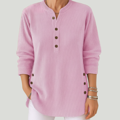 Emmy | Pull en tricot uni à manches longues