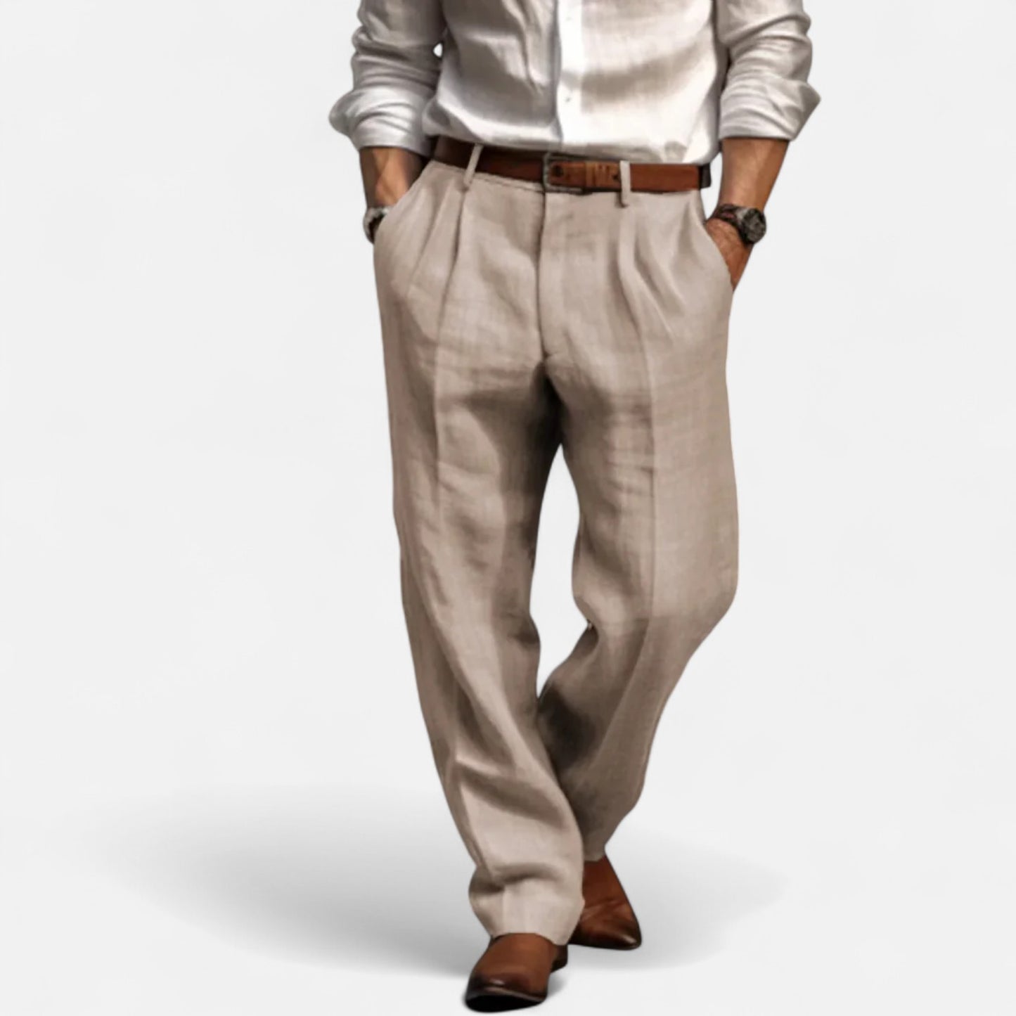 Mistrève | Pantalon Décontracté en Lin pour Homme – Élégance Naturelle, Confort Estival