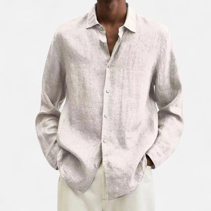 Mistrève | Chemise Décontractée en Lin pour Homme – Élégance Naturelle, Confort Estival