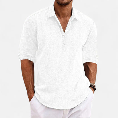 Mistrève | Chemise Classique en Lin pour Homme – Élégance Authentique, Raffinement Intemporel