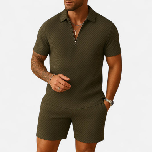 Mistrève | Ensemble Polo et Short pour Homme – Élégance Estivale, Confort Structuré